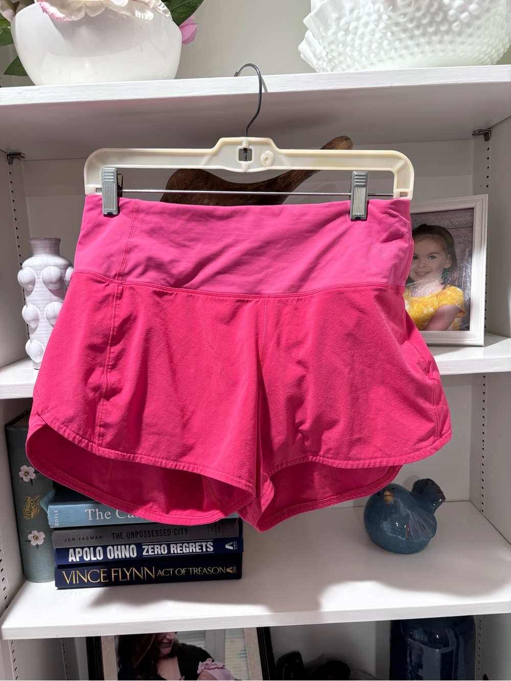 Lululemon 4” Speed Up lined shorts in the vibrant Sonic Pink 6